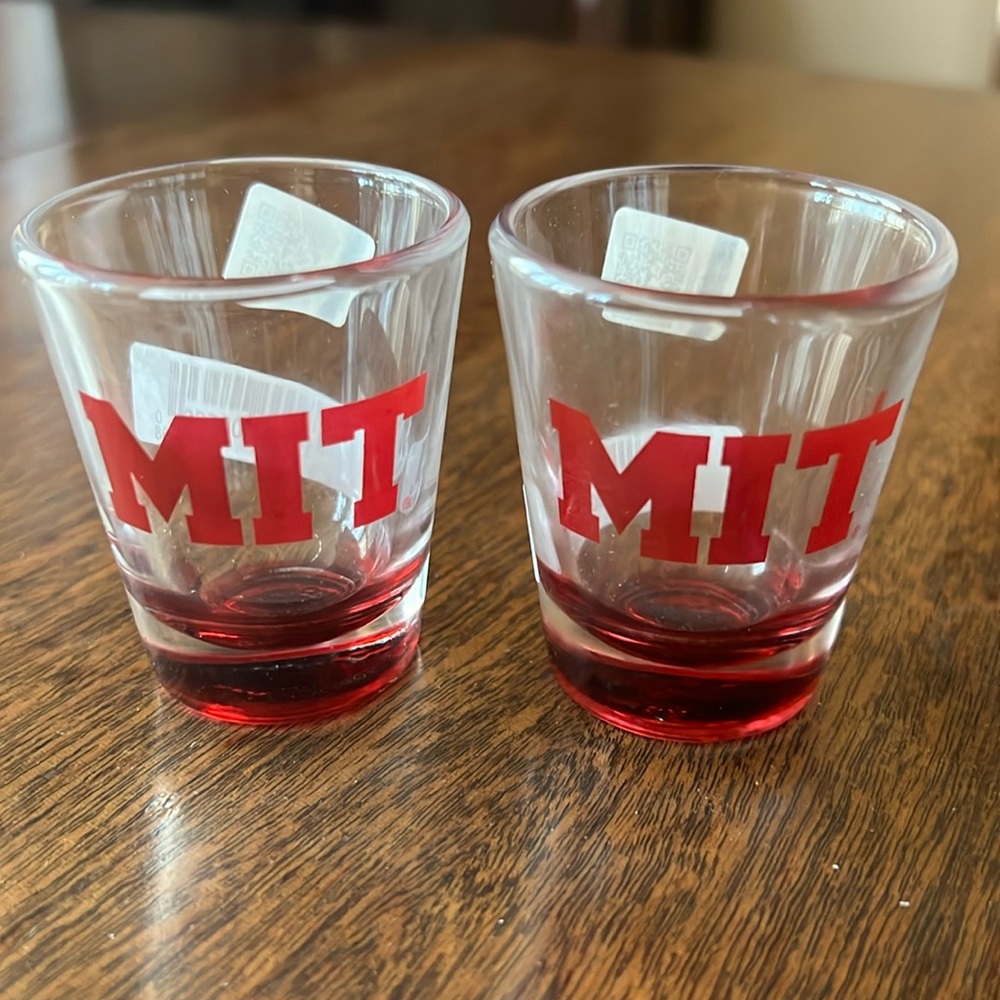 M.I.T. Official shot glasses - set of 2 NWT